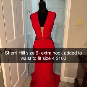 Sherri Hill Red size 6 formal gown